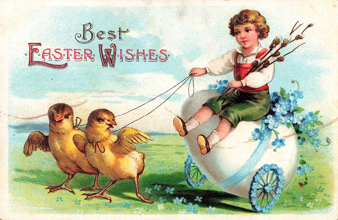 A Happy Easter Винтажные открытки открытка