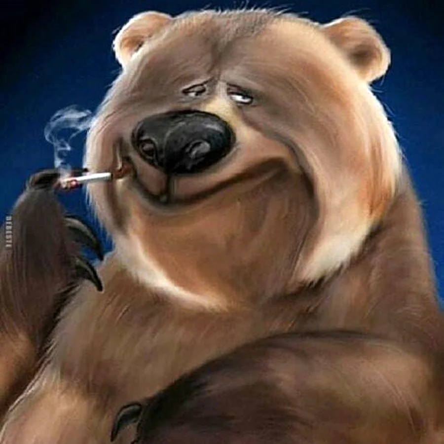 Аватар медведь. Открытка для мужчины