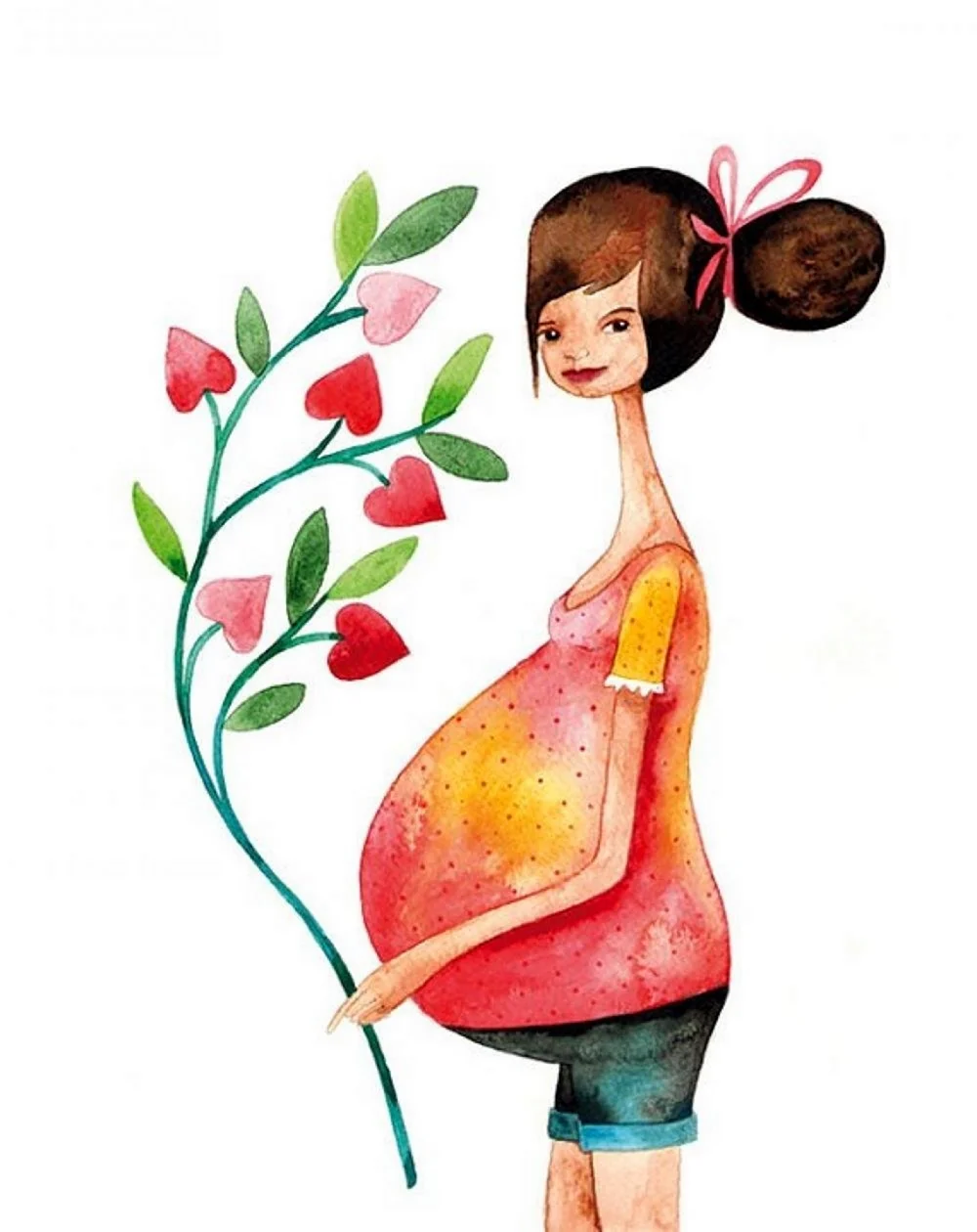 Беременность иллюстрации открытка