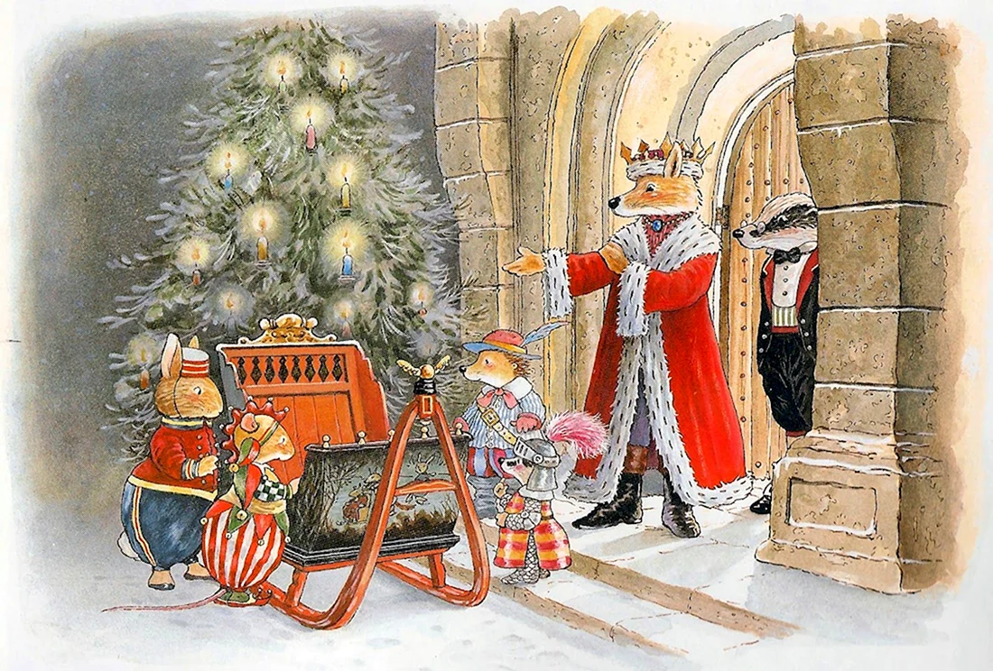 Брайан Паттерсон Рождественские иллюстрации. Открытка для мужчины