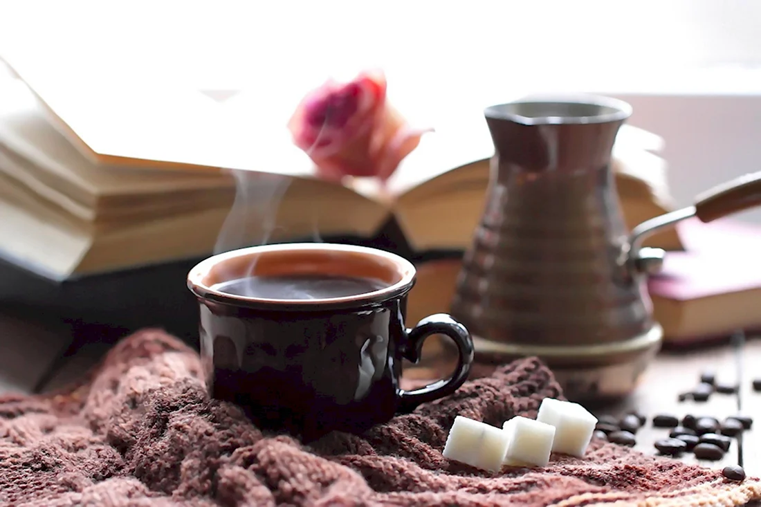 Чашечка кофе с пожеланием доброго утра открытка