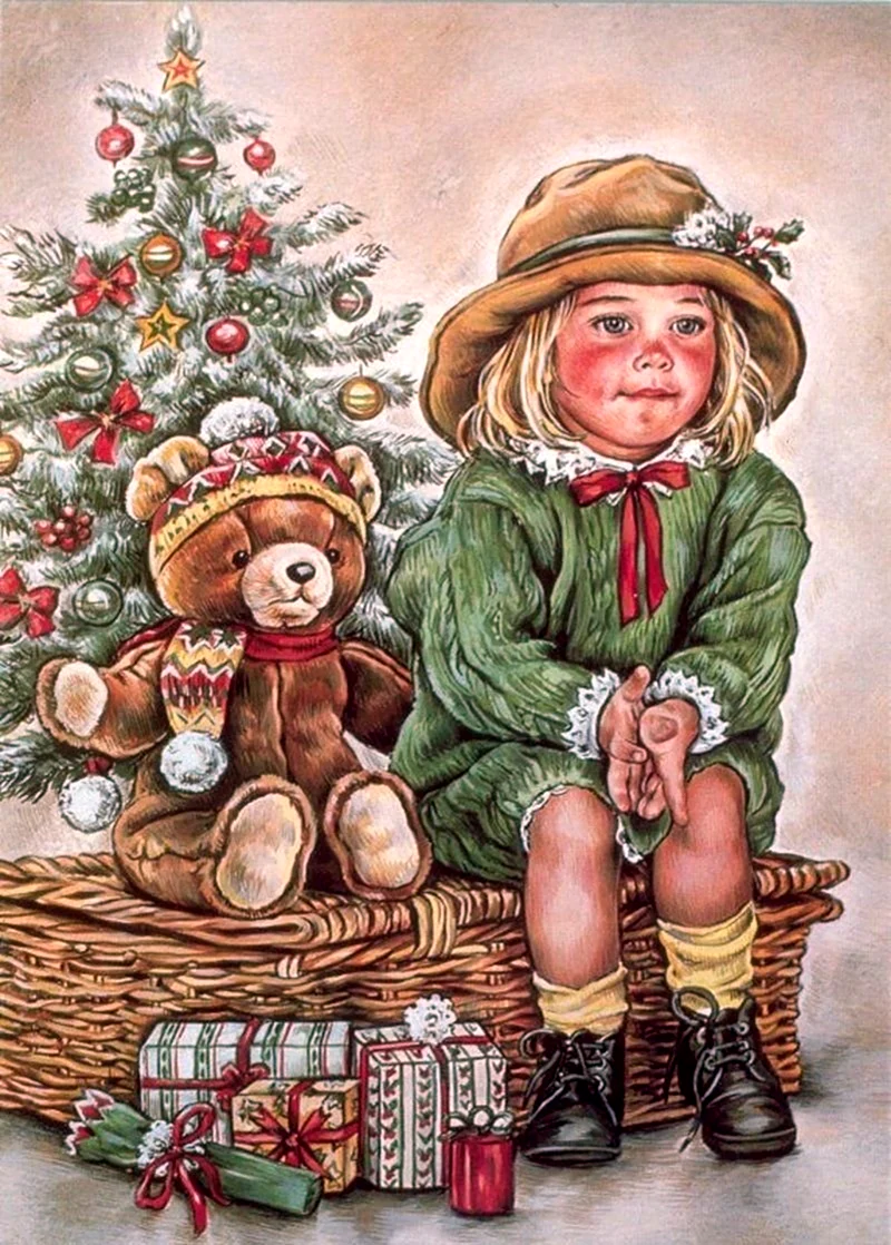 Christine Haworth художник Рождество открытка