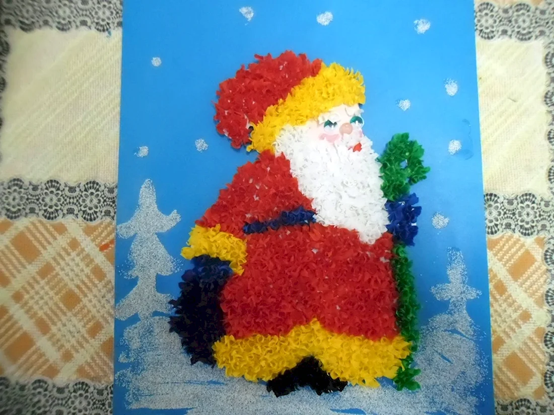 Дед Мороз торцевание открытка