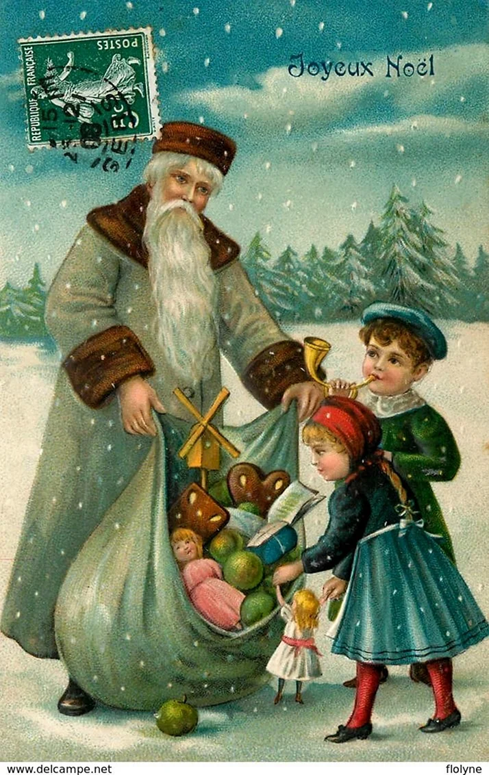 Деды Морозы викторианского Рождества открытка