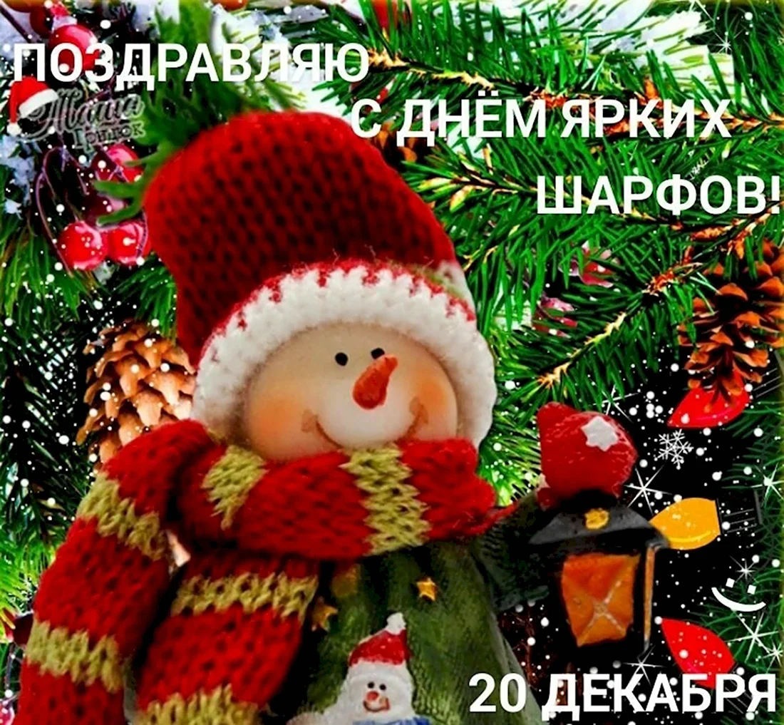 День ярких шарфов 20 декабря. Открытка, картинка с поздравлением, с праздником