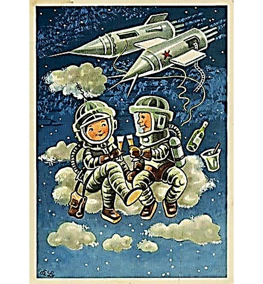 День космонавтики открытка