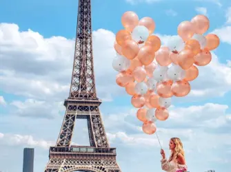 Эльфивая башня в Париже. Открытка, картинка с поздравлением, с праздником