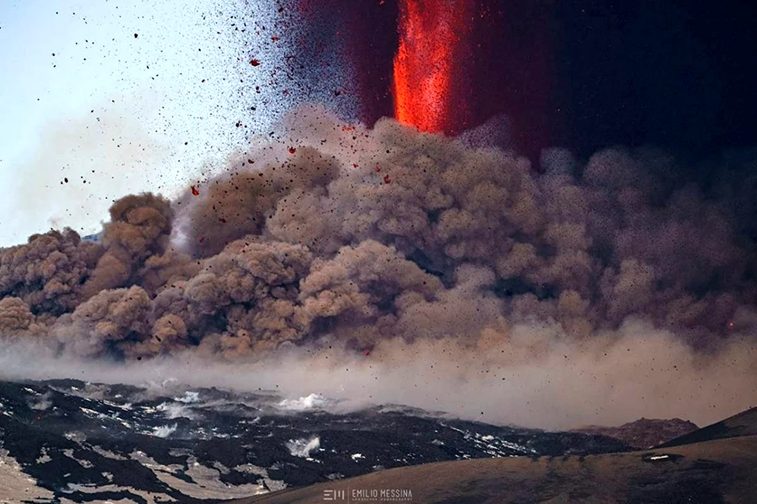 Этна извержение 2022. Открытка, картинка с поздравлением, с праздником