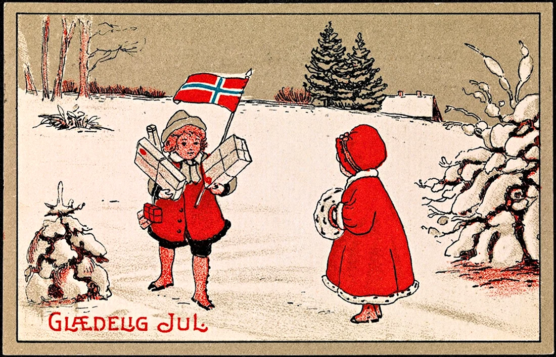 Финские новогодние открытки открытка