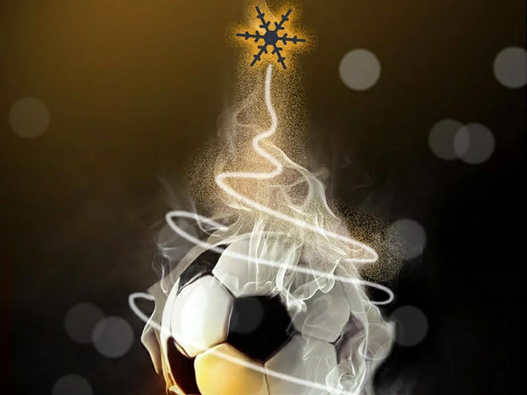 Футбольный новый год открытка