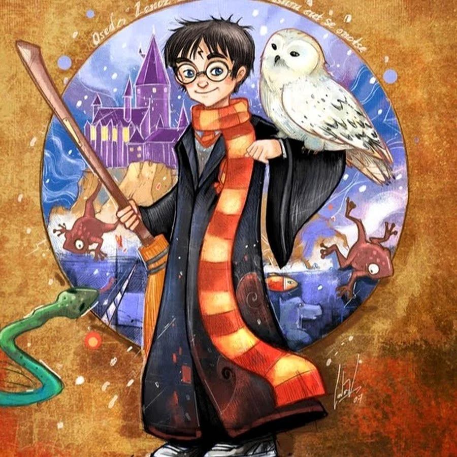 Гарри Поттер иллюстрации открытка