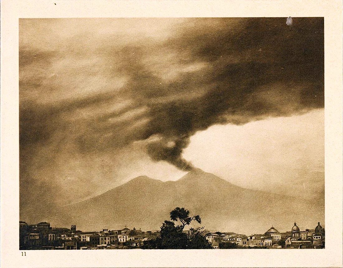 Извержение Везувия 1906. Открытка, картинка с поздравлением, с праздником