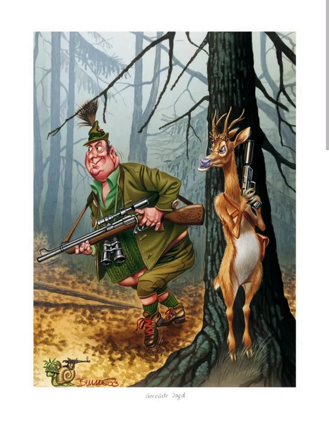 Карикатуры на охотников открытка