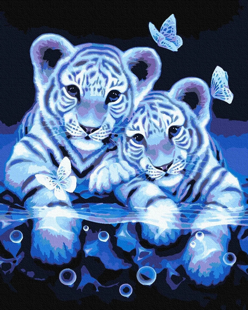 Кентаро Нишино тигры открытка
