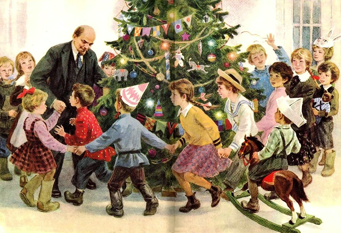 Ленин на елке в Сокольниках открытка