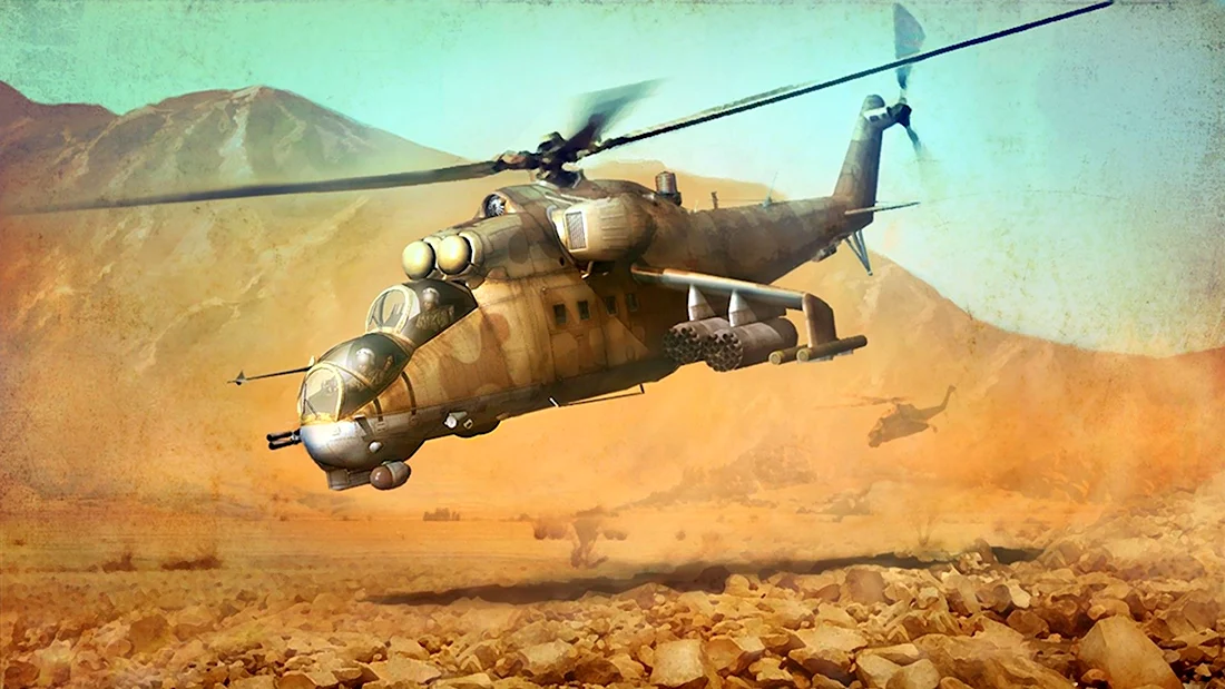 Ми-24 в Афганистане открытка