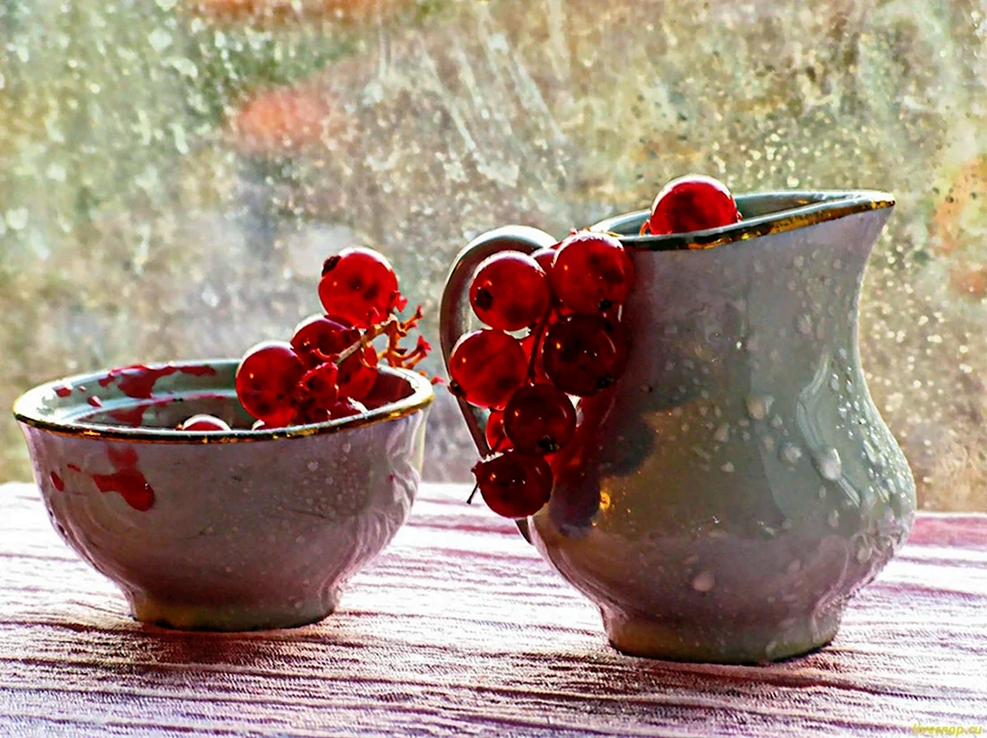Натюрморт с ягодами. Открытка, картинка с поздравлением, с праздником