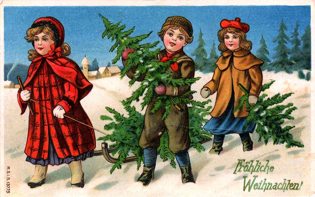 Новогодние открытки в Старом стиле открытка