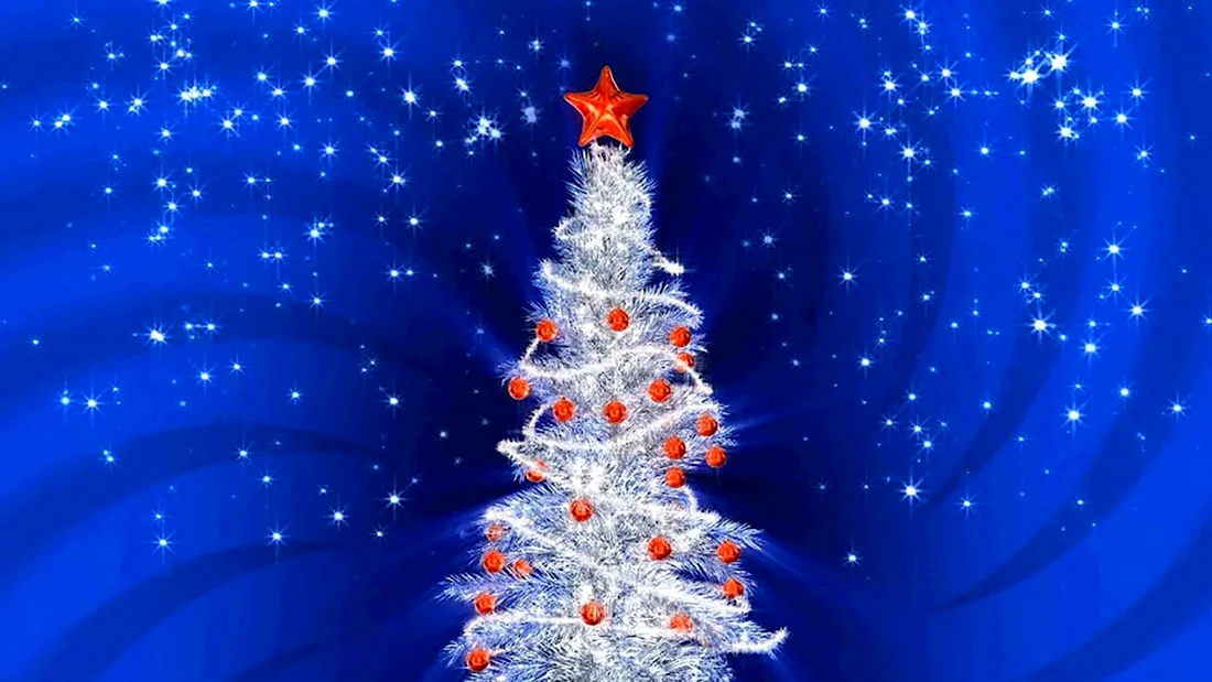 Новогодний фон с елкой открытка