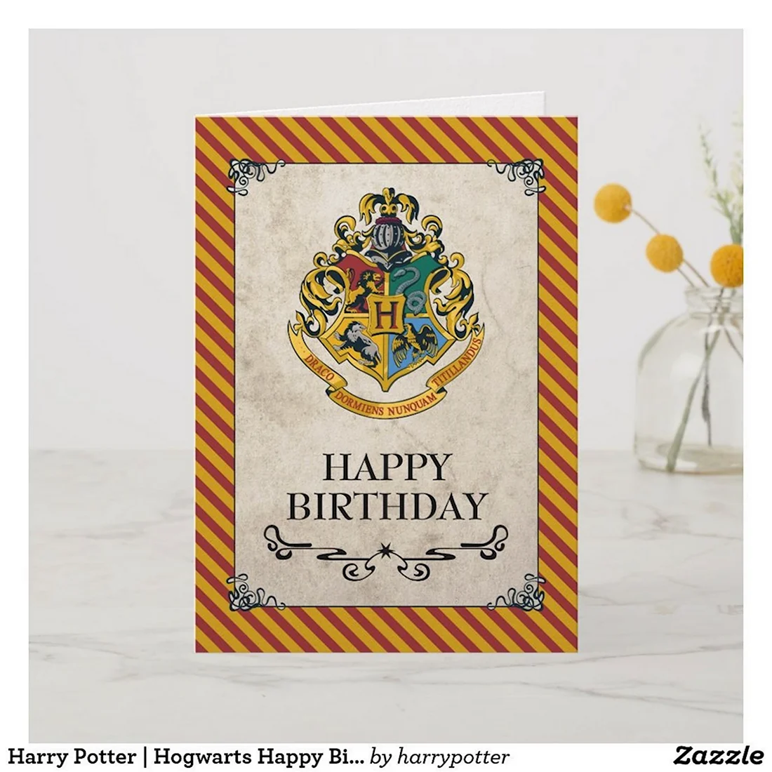 Открытка в стиле Гарри Поттера на день рождения открытка