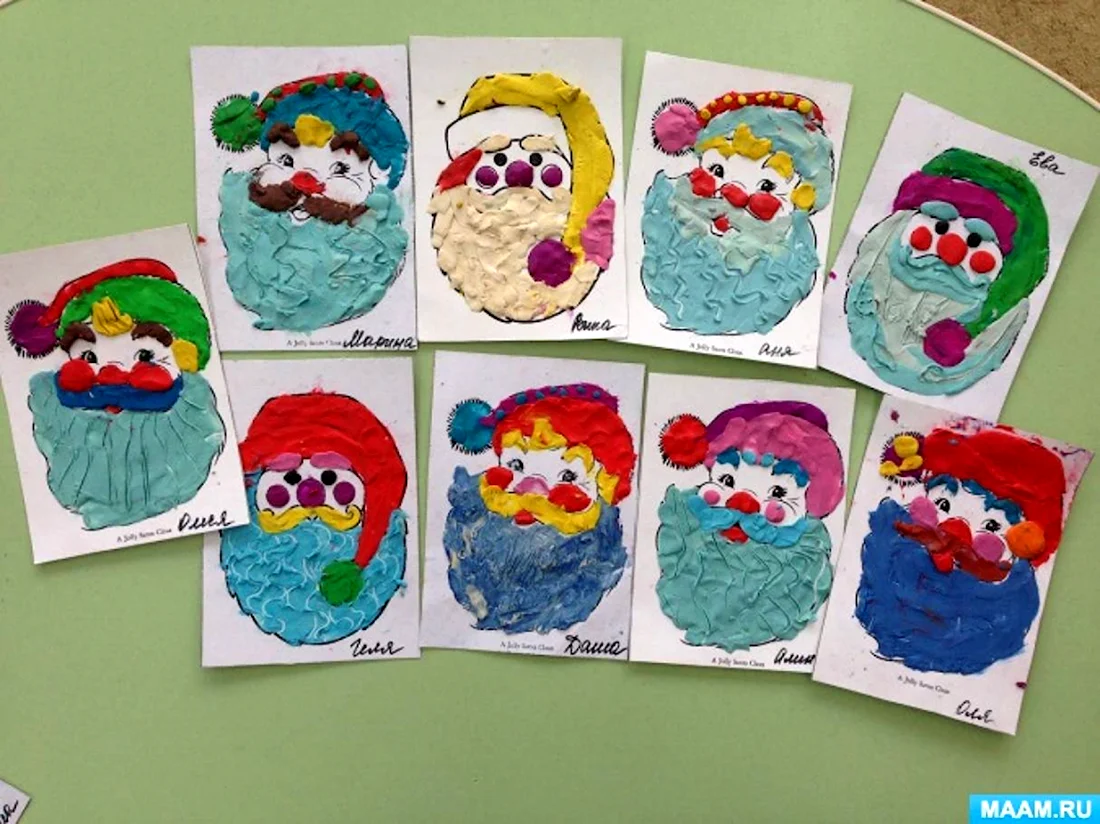 Пластилинография в детском саду старшая группа зима открытка