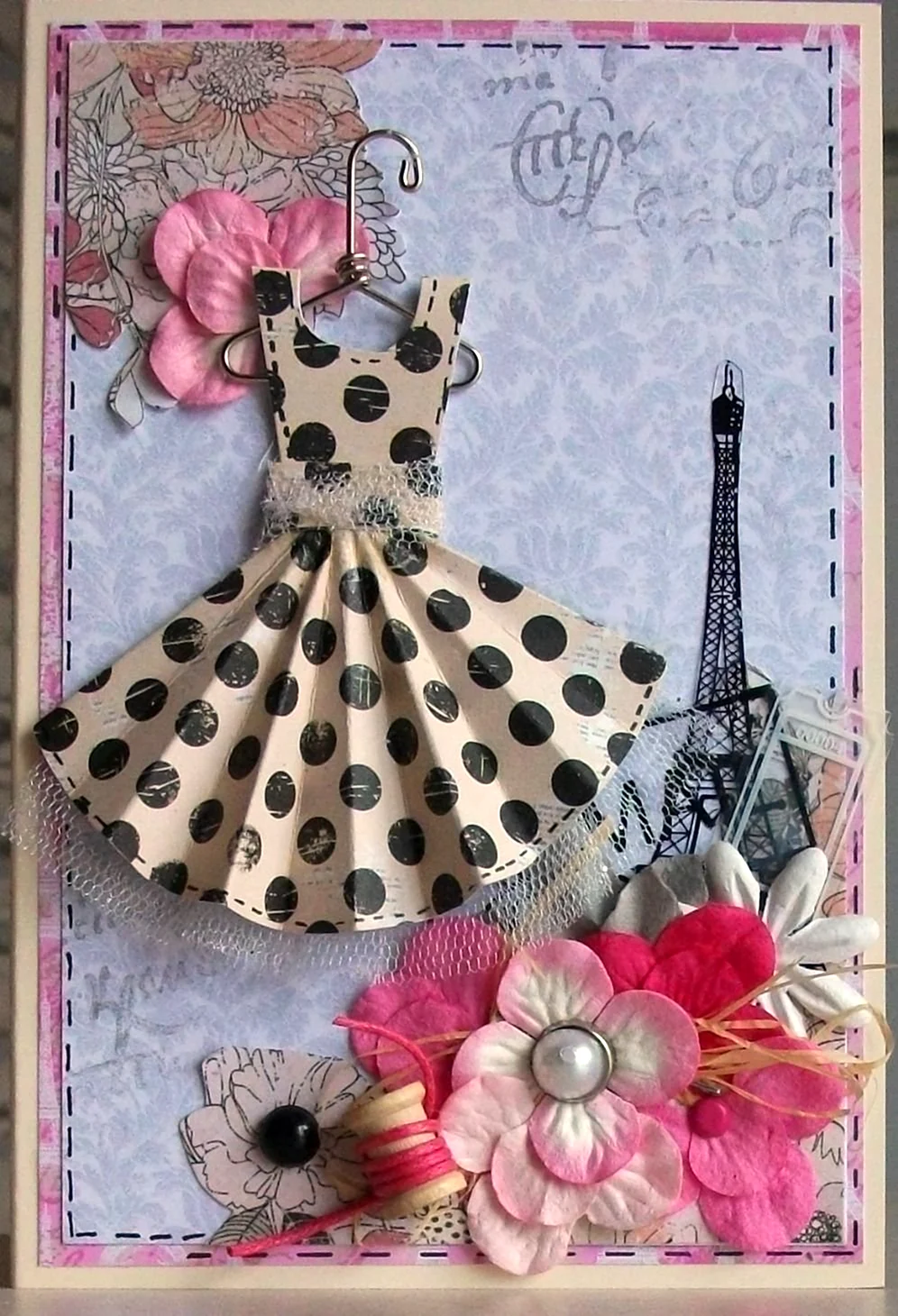 Платье Скрапбукинг открытка