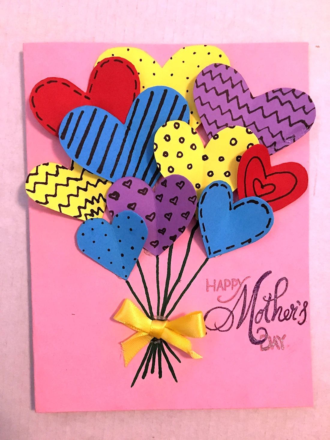 Поделки ко Дню матери открытка