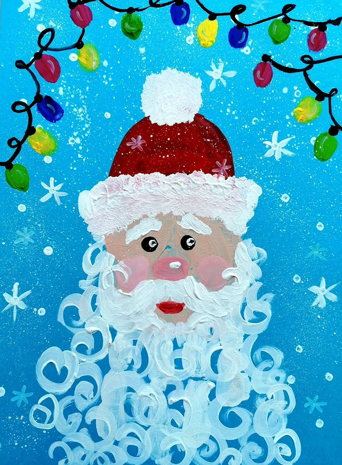 Портрет Деда Мороза открытка