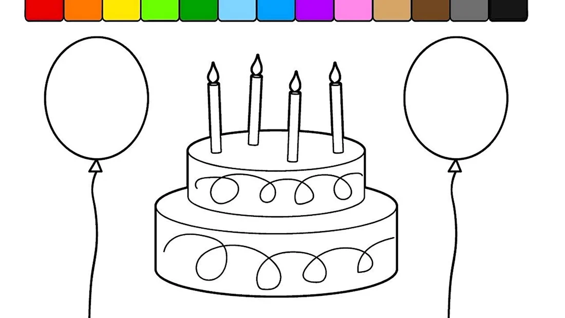 Простые рисунки на день рождения. Открытка для мужчины