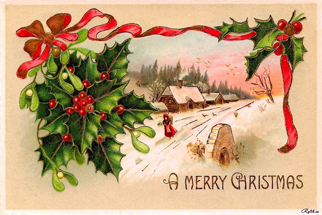 Рождественская открытка открытка