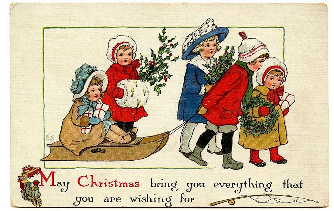 Рождественская открытка в Англии открытка