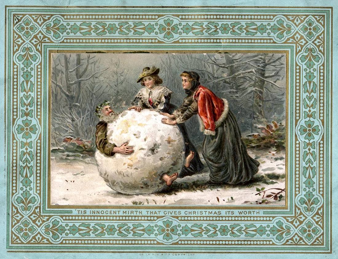 Рождественская открытка викторианской эпохи открытка