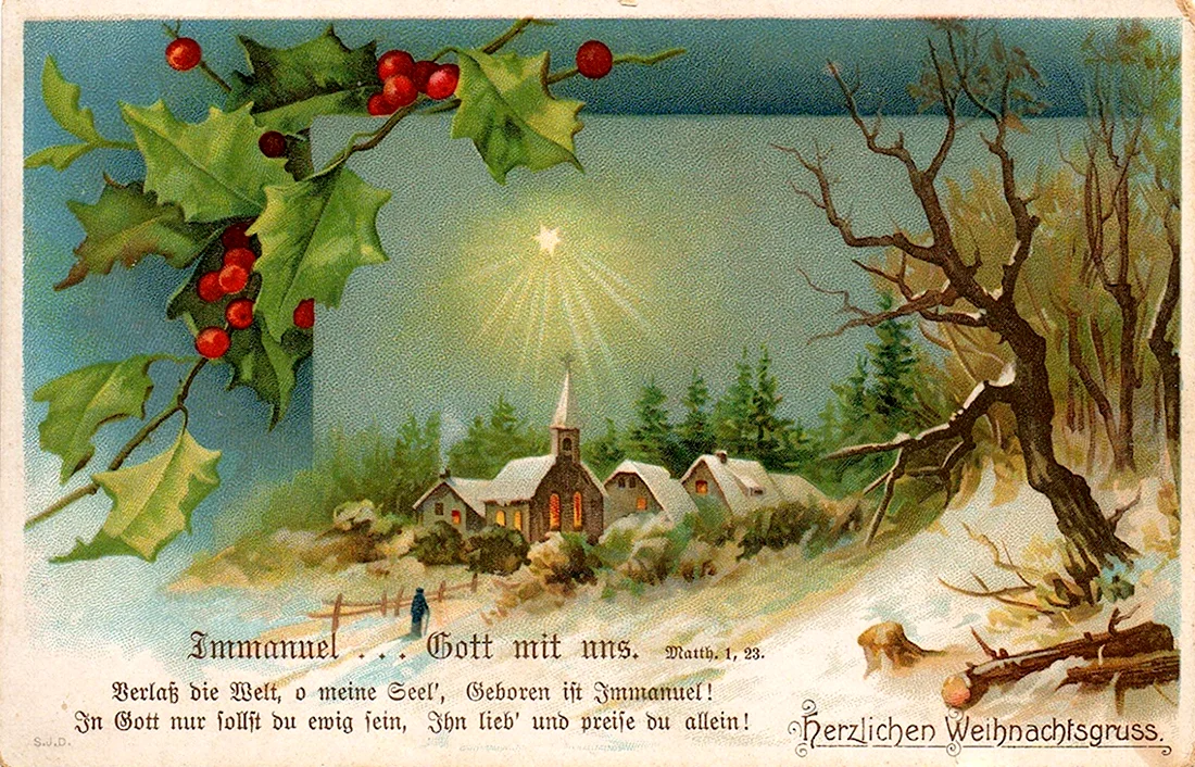 Рождественские германские открытки открытка