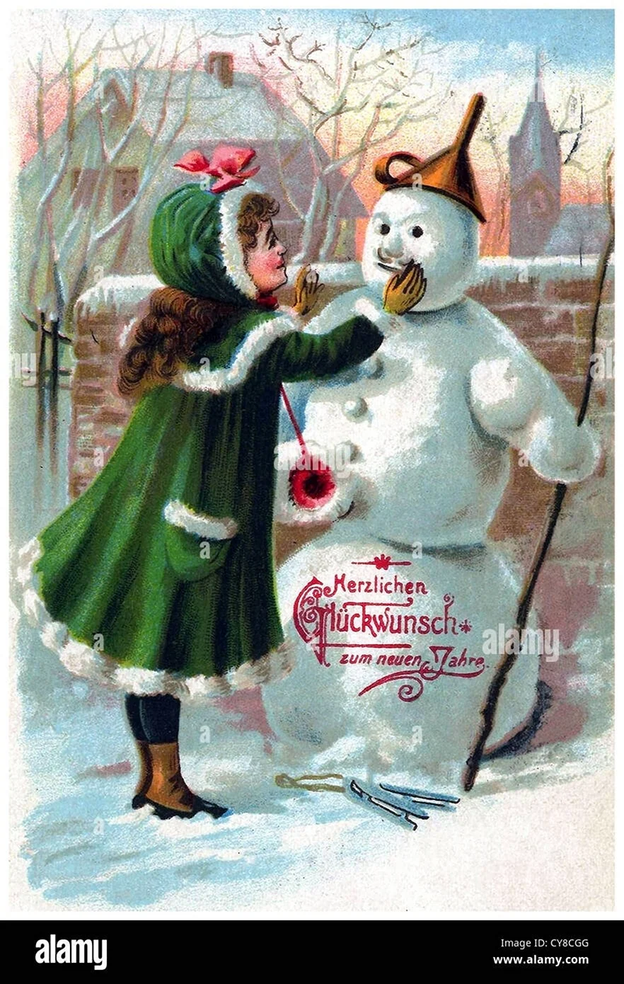 Рождественские открытки 19 века Германия открытка