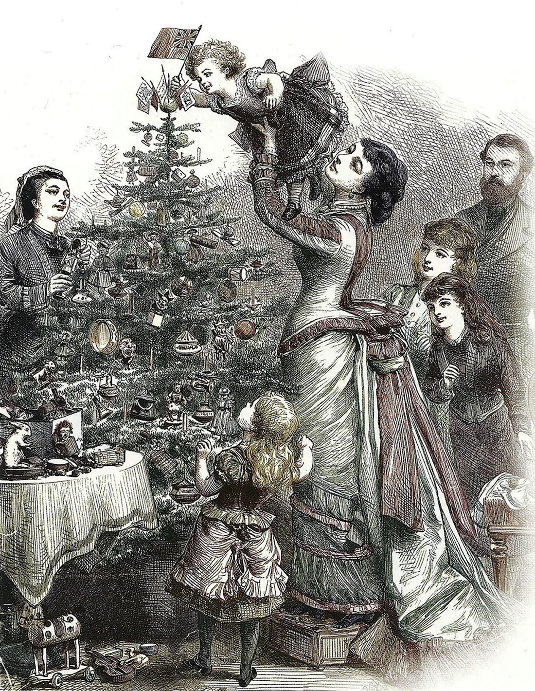 Рождество в викторианскую эпоху. Открытка для мужчины