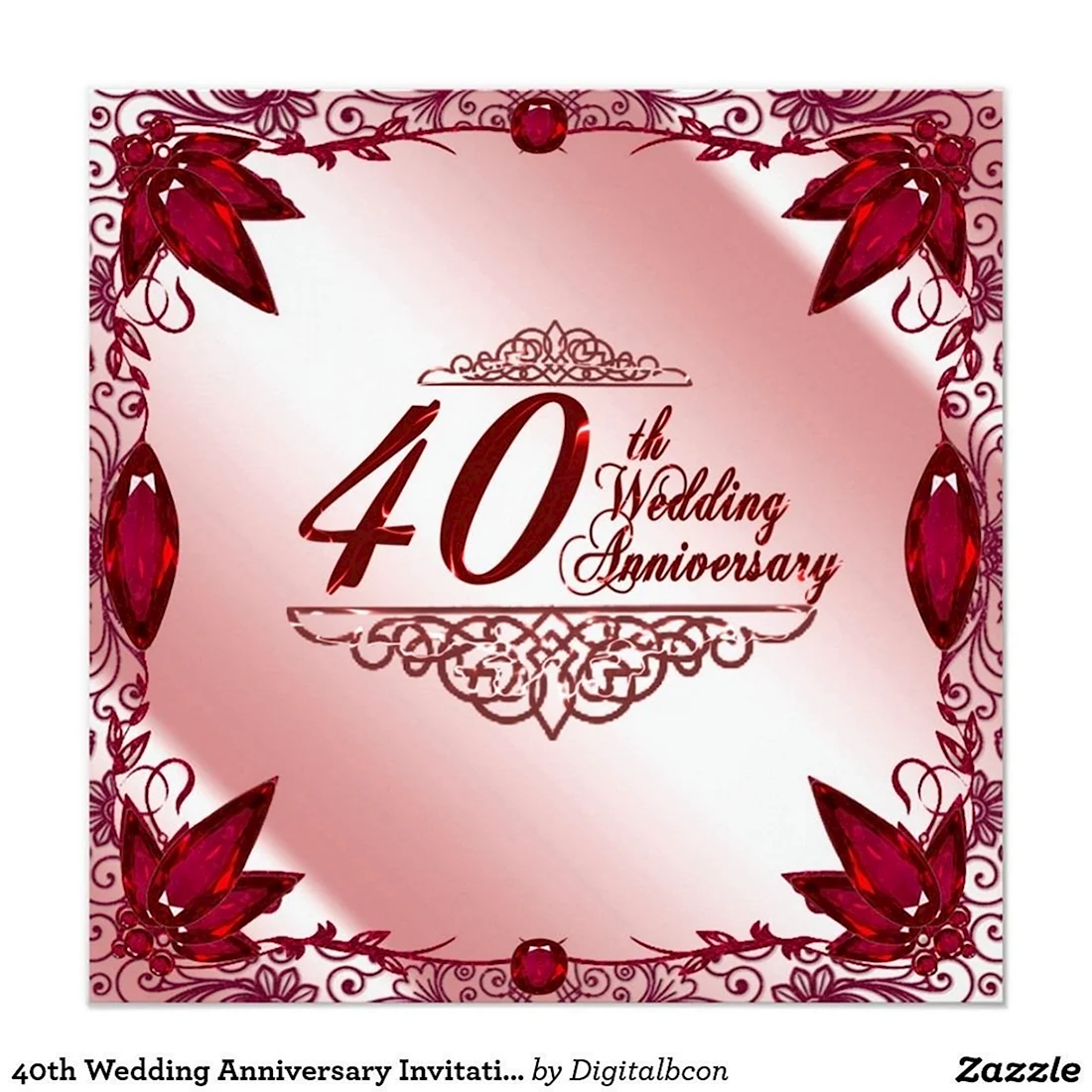 Рубиновая свадьба открытки. Открытка для мужчины