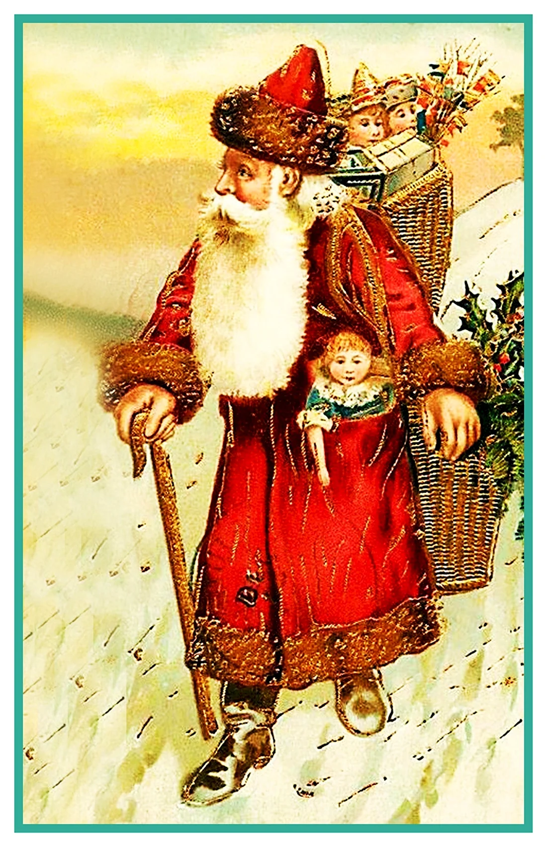 Санта Клаус викторианской эпохи открытка