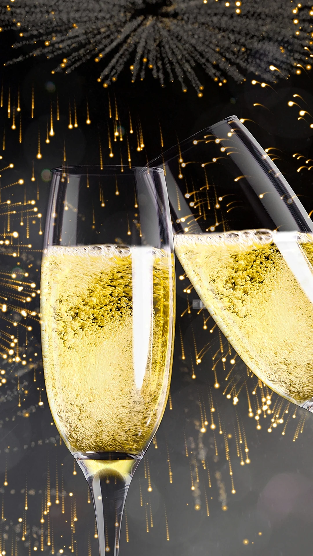 Шампанское новый год открытка
