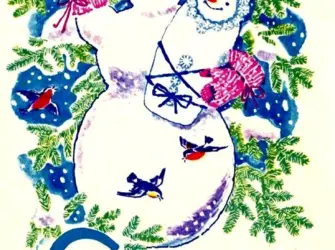 Советские новогодние открытки со снеговиком. Открытка для мужчины