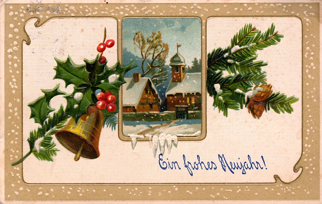 Старинные новогодние открытки открытка