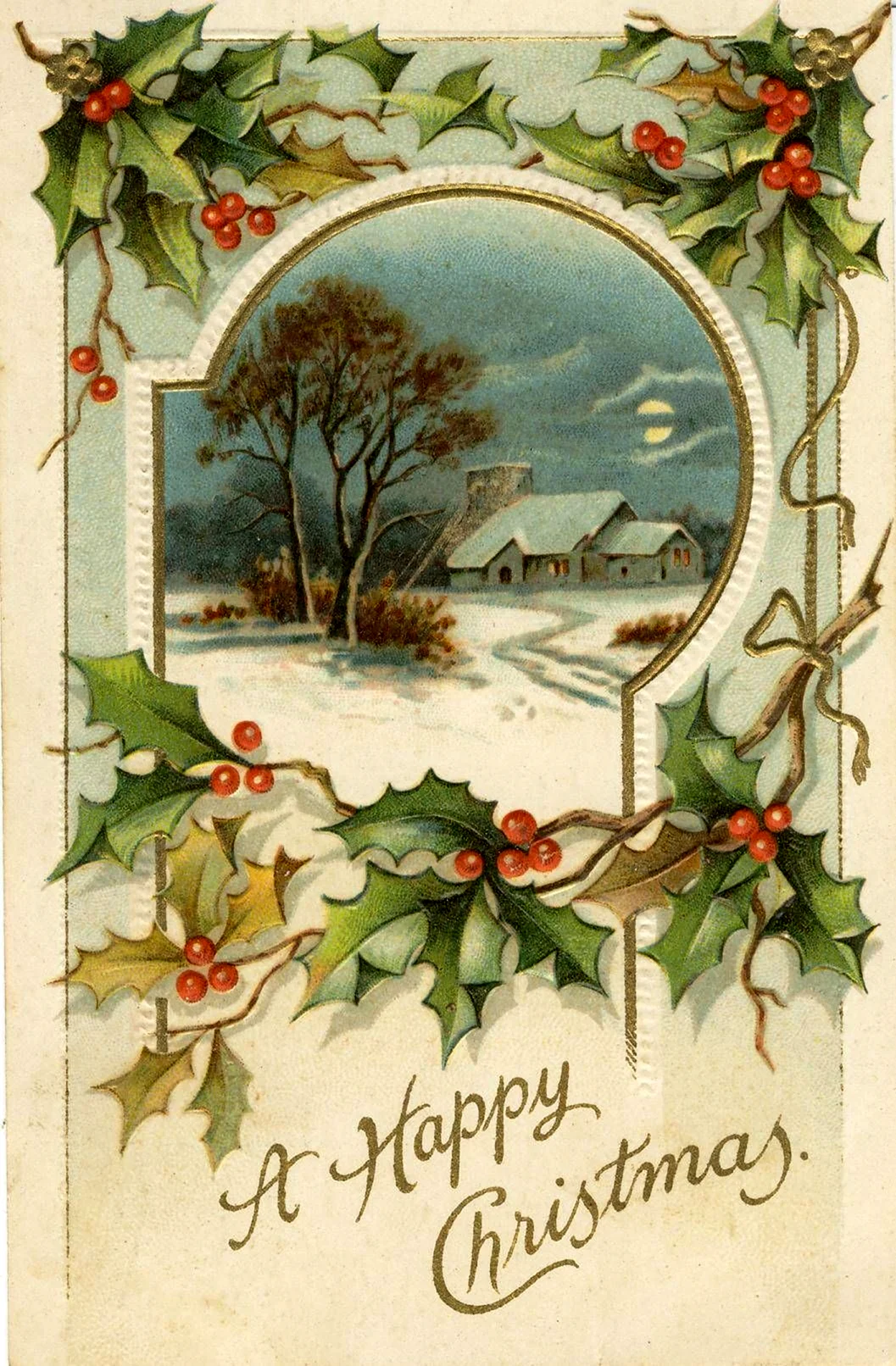 Старинные открытки с Рождеством католическим открытка