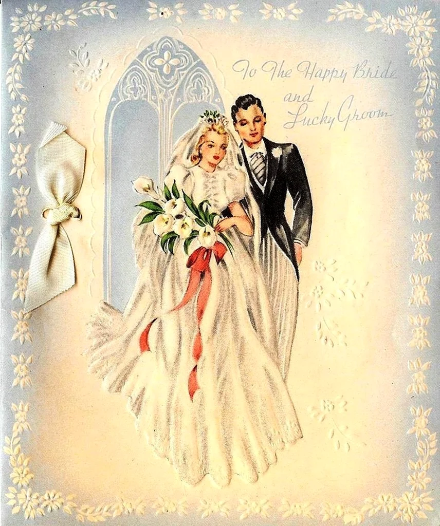 Старинные Свадебные открытки открытка