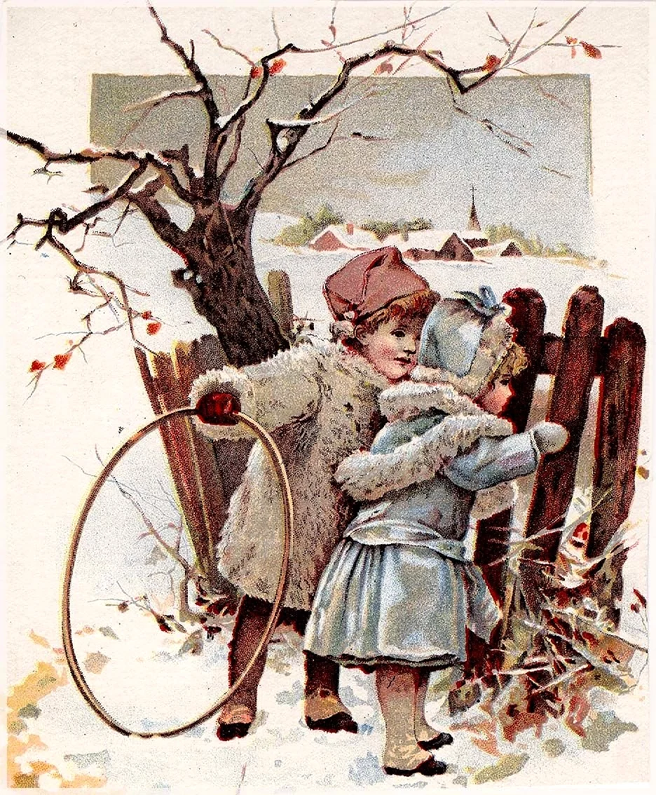 Старые открытки с добрым утром зимние открытка