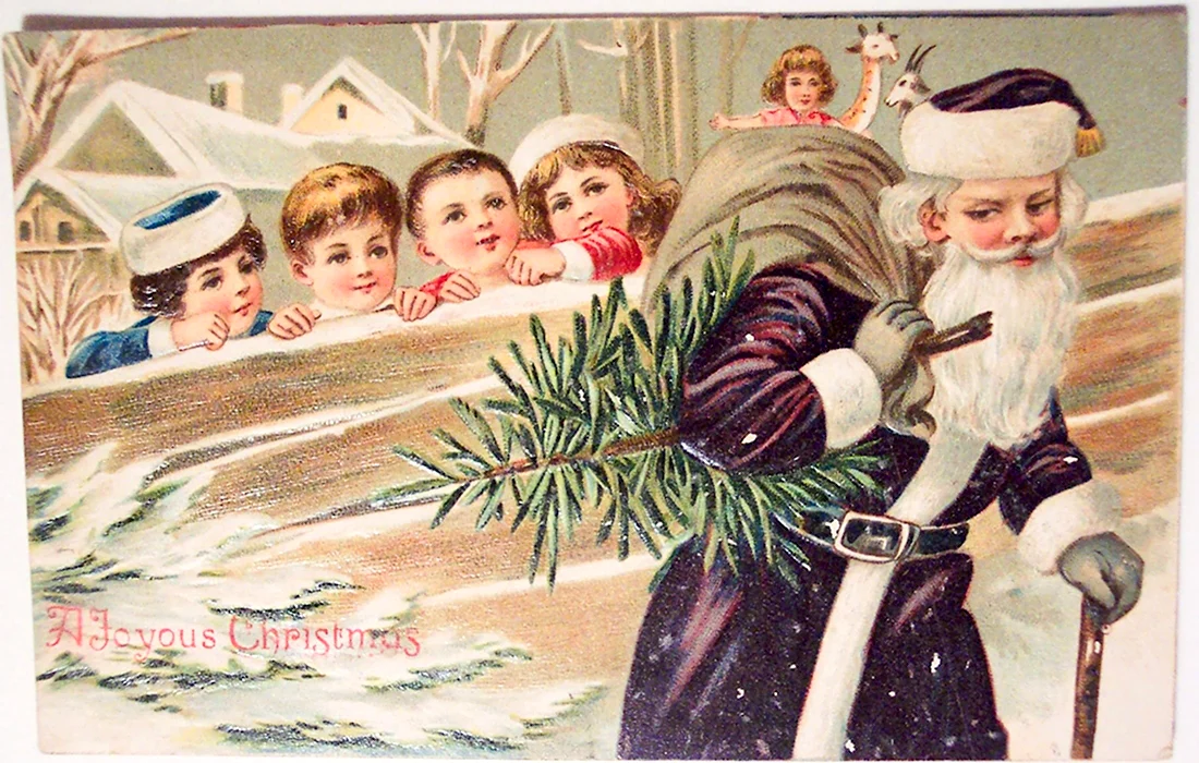 Старые открытки с новым годом и Рождеством. Открытка для мужчины