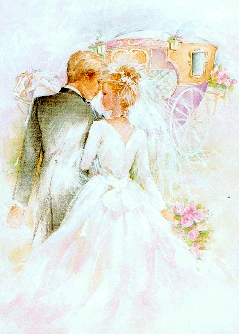 Свадебная открытка открытка