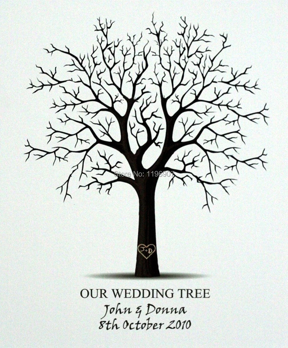 Свадебное дерево. Открытка для мужчины