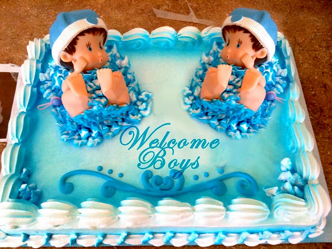 Торт для двойняшек мальчиков