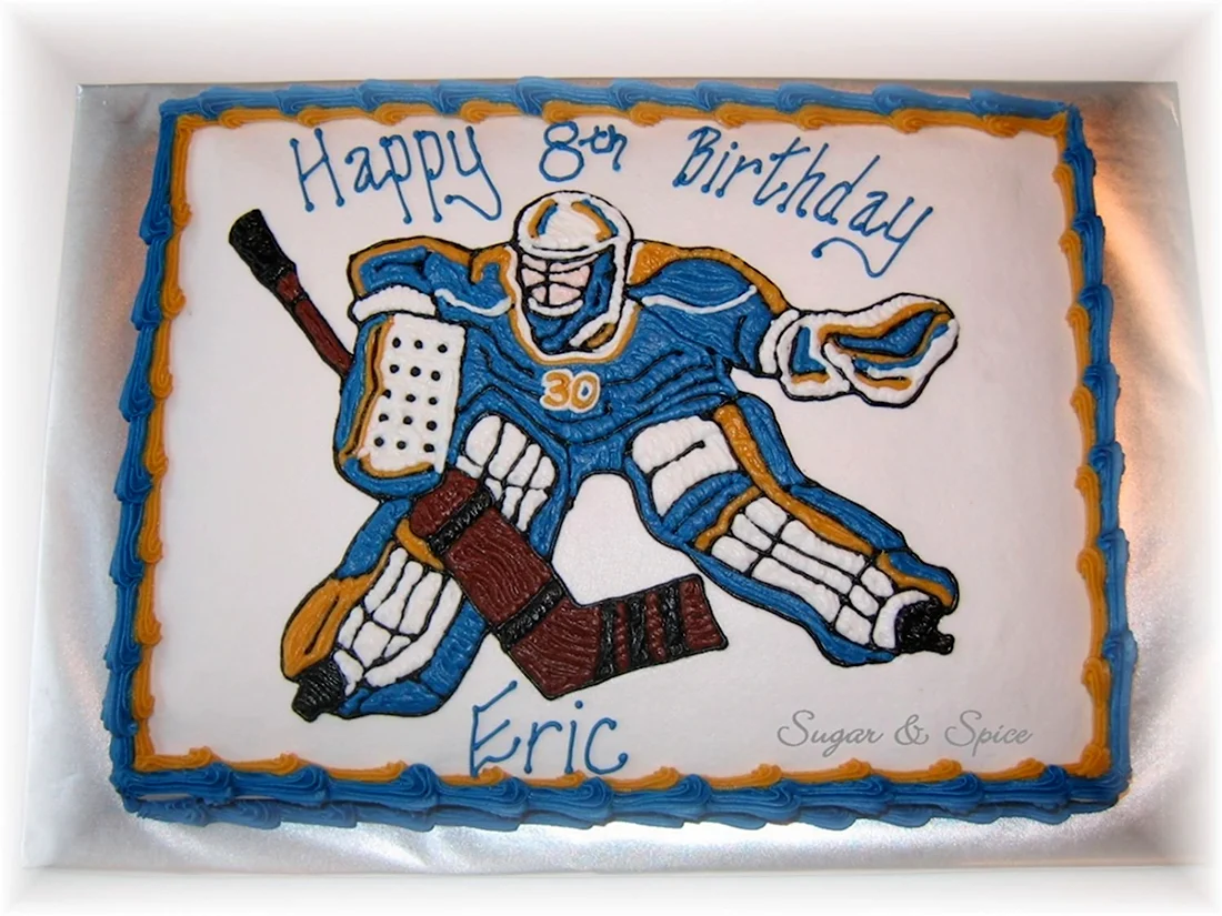 Торт для вратаря хоккея открытка