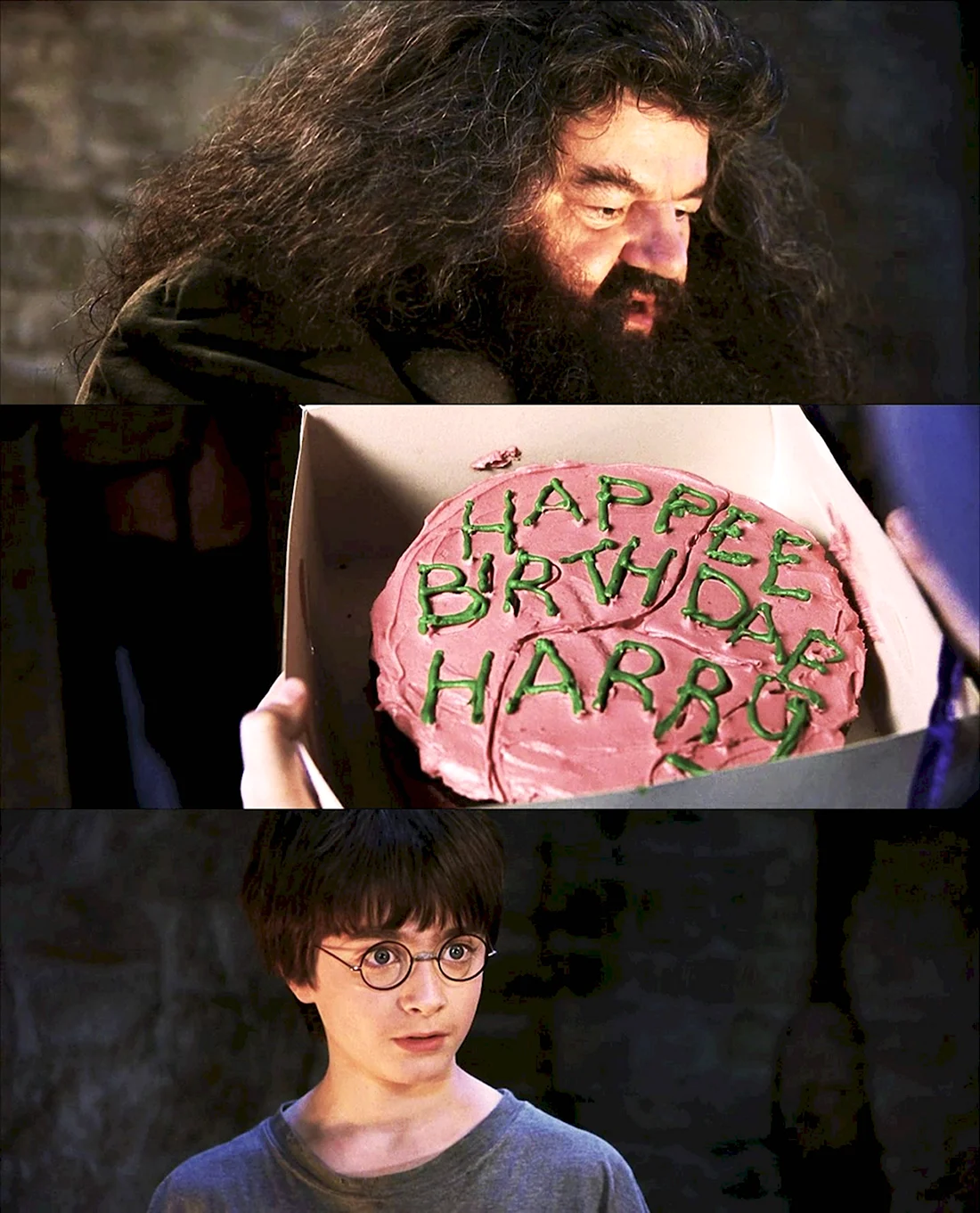 Торт Гарри Поттера от Хагрида открытка
