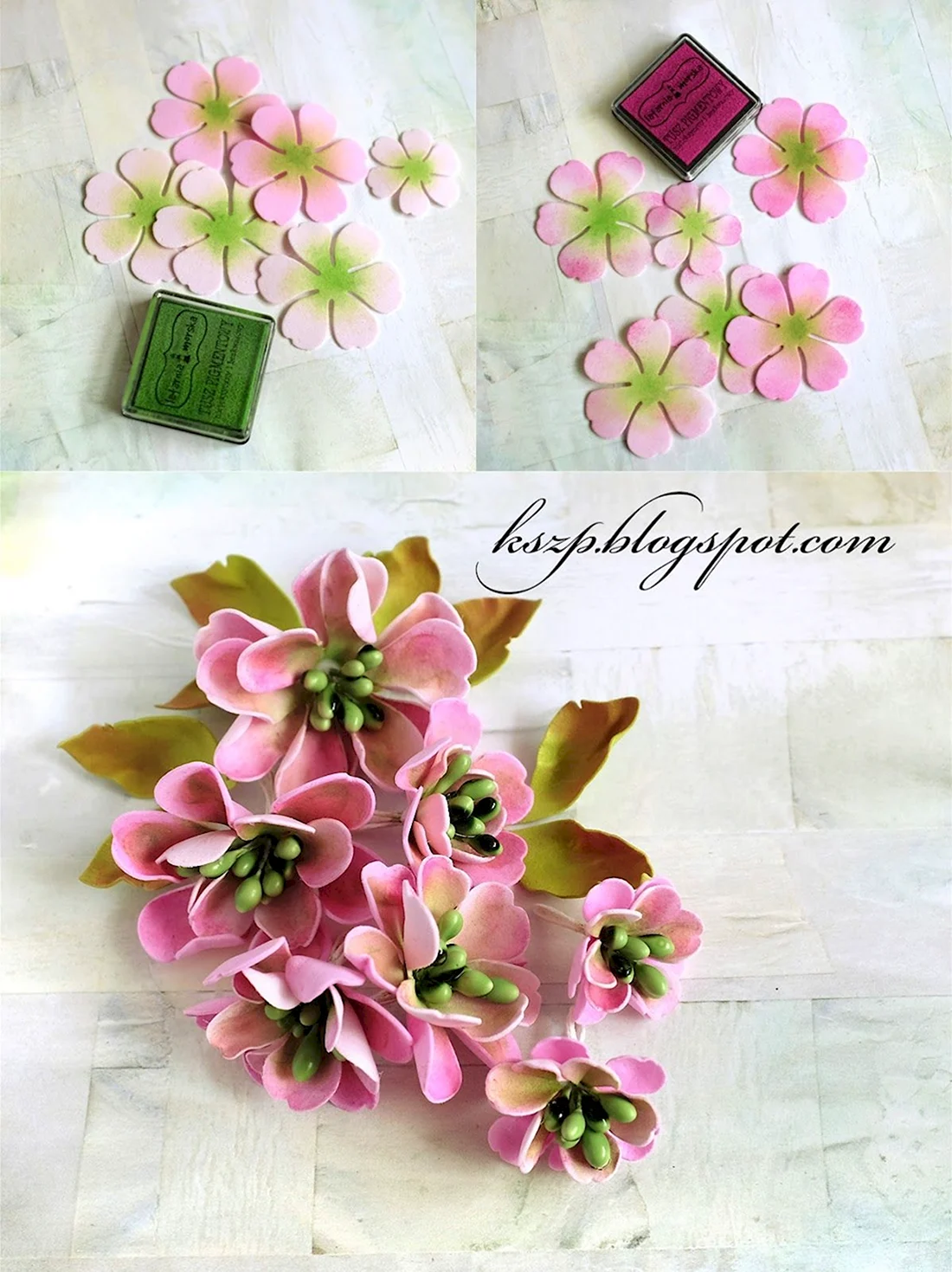 Цветы из фоамирана для скрапбукинга открытка